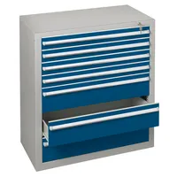 SCHULTE Schubladenschrank  36286  4/3 7 Schübe 100 x 110 x 50 cm blau grau abschließbar 4004514276940 SCHULTE
