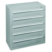 SCHULTE Schubladenschrank 36266 5 Schübe 100 x 110 x 50 cm grau abschließbar 4004514276759 SCHULTE