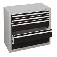 SCHULTE Schubladenschrank  36319 2/3 5 Schübe 100 x 90 x 50 cm schwarz grau abschließbar 4058255113729 SCHULTE