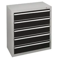 SCHULTE Schubladenschrank 36316 5 Schübe 100 x 110 x 50 cm schwarz grau abschließbar 4058255113699 SCHULTE