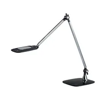 meet powered by Paperflow JIM LED-Tischleuchte silber schwarz 860 lm 3-Farben-CCT Sensor Gelenkarm
