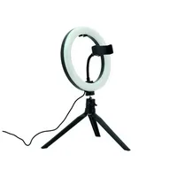 meet powered by PAPERFLOW Blogg LED Ringlicht mit Tisch-Stativ schwarz