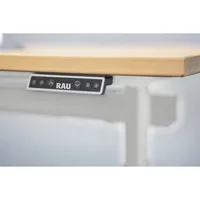 RAU Schreibtisch Adlatus 100, elektrisch höhenverstellbar, 65-130cm (H), 125x80cm (BxT), rechteckig, buche / lichtgrau 4040376536730