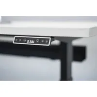 RAU Schreibtisch Adlatus 100, elektrisch höhenverstellbar, 65-130cm (H), 125x80cm (BxT), rechteckig, weiß / tiefschwarz 404037653676