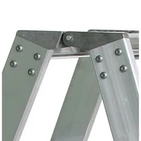 MUNK Stehleiter 40212 nivello, 2x 6 Stufen, silber, Aluminium 4031405402126 MUNK