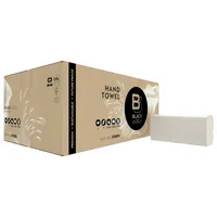 Wepa Falthandtücher BlackSatino GreenGrow 275890, 25x23cm, 2-lagig, Zickzack (V-Falz), hellbeige, Altpapier mit Frischfaser aus Misca 3210 Blatt