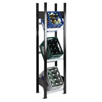 SCHULTE Getränkekistenregal 37000-S schwarz, silber 40,0 x 30,0 x 180,0 cm 4004514244871 SCHULTE
