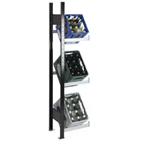 SCHULTE Anbauregal 37002-S schwarz, silber 40,0 x 30,0 x 180,0 cm 4004514244888 SCHULTE