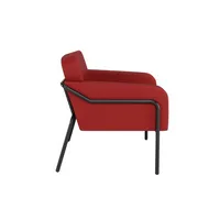 meet powered by Paperflow Sessel MEDSO L Rund rot schwarz Kunstleder 3660141964653 meet powered by Paperflow
