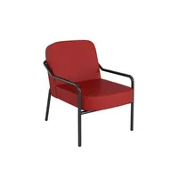 meet powered by Paperflow Sessel MEDSO M Rund rot schwarz Kunstleder 3660141964356 meet powered by Paperflow