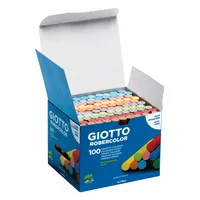 Giotto Tafelkreide Robercolor 539000 10x10er Karton farbig sortiert rund 10x80mm 8000825967559 Giotto 100 Stück