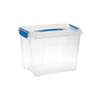 Tontarelli Aufbewahrungsbox Combi Box Henkel 8034302ABM, 18 Liter, mit Clipdeckel, außen 389x277x285mm, Kunststoff transparent/ozeanblau 80