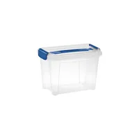 Tontarelli Aufbewahrungsbox Combi Box Henkel 8034300ABM, 4,6 Liter, mit Clipdeckel, außen 272x170x192mm, Kunststoff transparent/ozeanblau 8