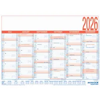 Zettler Arbeitstagekalender 908 kaschiert A4 29,7x21cm 2026
