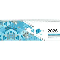 Zettler Querkalender 116-0015, 1 Woche /  2 Seiten, 29,6x9,9cm (BxH), 2026 4069095005648 Zettler