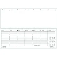Zettler Querkalender 126-0013, Giganta, 1 Woche / 2 Seiten, 42,2x14,8cm (BxH), 2026 4069095000421 Zettler