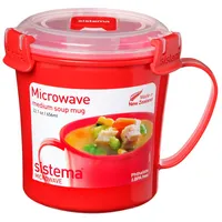 sistema Mikrowellen-Suppentasse 11,9 cm hoch rot 656,0 ml 9414202011077 sistema