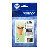 Brother Druckerpatrone LC3217VAL (kompatibel zu Brother LC-3217VAL), schwarz/cyan/magenta/gelb, ca. 4x 550 Seiten 4977766779142 Brother 4 Stück