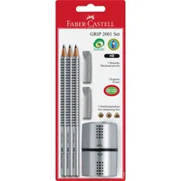 Faber-Castell Schreibgeräteset GRIP 2001, 117098, silbergrau, HB 4005401170983 Faber-Castell