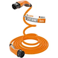 LAPP Type 2 HELIX Convenience Charging Cable, up to 22 kW, 5 m, orange