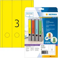 Herma Rückenschilder Special 5136, gelb, breit/lang, 61x297mm, selbstklebend, permanent  4008705051361 Herma 75 Stück
