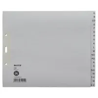 Leitz Kartonregister 1200-00-85, A bis Z, A4+ halbe Höhe, 100 g/m², graue Taben, 20-teilig 4002432319152 Leitz