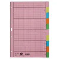 Leitz Kartonregister 4340-00-00, 10-teilig blanko, A4, 130 g/m², farbige Taben, 10-teilig 4002432309368 Leitz