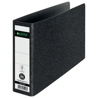 Leitz Ordner 1066-00-00, A5 quer 56mm schmal Karton, Papier-kaschiert Wolkenmarmor schwarz 4002432301065 Leitz
