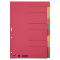Leitz Kartonregister 4359-00-00, 10-teilig blanko, A4, 230 g/m², farbige Taben, 10-teilig 4002432319114 Leitz