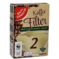 Gut und Günstig G&G 2129554008 Gr.2 Kaffeefilter naturbraun 4311501406977 Gut und Günstig