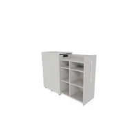 Soennecken Orgacontainer 3OH re m. Ausfräsung B463xT800x1115mm Lichtgrau 4003969064041 Soennecken