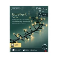 LUMINEO Lichterkette 496393 Excellent Lights, 1584 LED, Länge 25m, champagne 8720725566477 LUMINEO