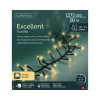 LUMINEO Lichterkette 496387 Excellent Lights, 1272 LED, Länge 20m, champagne 8720725265592 LUMINEO
