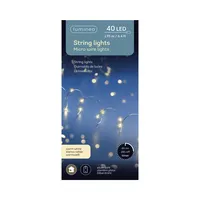 Kaemingk Micro LED Strangbeleuchtung Lichterkette mit 40 Lichter warmweiß Lichterkette