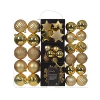 Kaemingk DECORIS Weihnachtskugeln Mix 023921 bruchfest gold 40St 8720194249321 Kaemingk b.v. 40 Stück