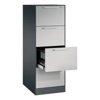 CP-Möbel Hängeregistraturschrank 146225411S10049 Asisto, /schwarzgrau/weißaluminium, 4 Schubladen, 1-bahnig 4025314976571 CP-Möbel