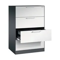 CP-Möbel Hängeregistraturschrank 146223412S10072 Asisto, schwarzgrau/lichtgrau, 4 Schubladen, 2-bahnig 4025314967319 CP-Möbel
