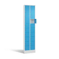 C+P Schließfachschrank Intro H1950xB460xT200mm Korpus Lichtgrau Fronten Lichtblau