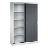 CP-Möbel Schiebetürenschrank Acurado 204000S10185, abschließbar, 5 OH, schwarzgrau/lichtgrau, 120x195x40cm (BxHxT) 4052574992935 CP-Möbel