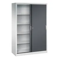 CP-Möbel Schiebetürenschrank Acurado 205000S10163, abschließbar, 5 OH, schwarzgrau/lichtgrau, 120x195x50cm (BxHxT) 4053597270819 CP-Möbel