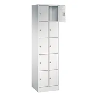 CP-Möbel Schließfachschrank 80700-20, Metall, 2 Abteile mit 10 Fächern, abschließbar, 46x195cm (BxH), lichtgrau 4025314611588 CP-Möbel