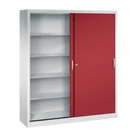 CP-Möbel Werkstattschrank 2149-00, Stahl abschließbar, 5 OH, 160 x 195 x 40 cm, rot/lichtgrau 4050646337868 CP-Möbel