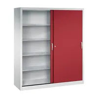 CP-Möbel Werkstattschrank 2159-00, Stahl abschließbar, 5 OH, 160 x 195 x 50 cm, rot/lichtgrau 4050646133712 CP-Möbel