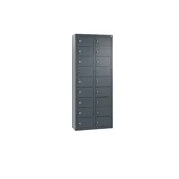C+P Wandschließfach Intro 460 x 1.130 x 200 mm (B x H x T) 18 Fächer anthrazitgrau