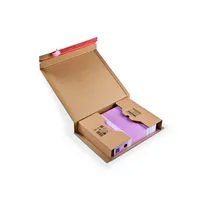 ColomPac Buchverpackung Universal CP 020.17 braun, für B4, innen 380x290x80mm, Kraftliner Wellpappe 1-wellig 4033657201700 ColomPac