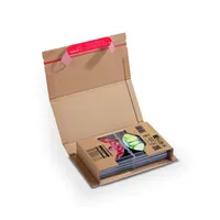 ColomPac Buchverpackung Universal CP 020.04 braun, für A5+, innen 251x165x60mm, Kraftliner Wellpappe 1-wellig 4033657200406 ColomPac