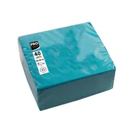 PROnappe Servietten SV623828I, türkis / Uni, 2-lagig, 38x38cm 3281516238287 PROnappe 40 Stück
