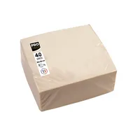 PROnappe Servietten SV623802I, creme / Uni, 2-lagig, 38x38cm 3281516238027 PROnappe 40 Stück