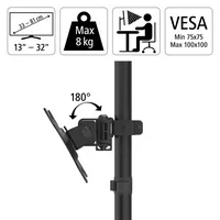 Hama 00118491 Flachbildschirm-Tischhalterung 81,3 cm (32") Tisch/Bank Schwarz