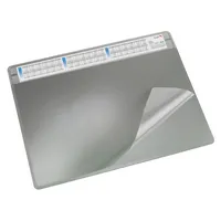 Laeufer Schreibunterlage Durella Soft 47653 mit Kalenderstreifen grau 65x50cm Kunststoff